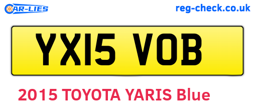 YX15VOB are the vehicle registration plates.