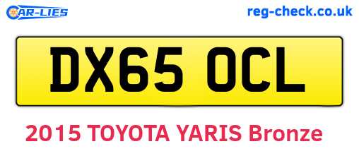 DX65OCL are the vehicle registration plates.