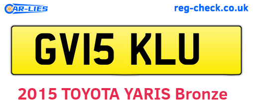 GV15KLU are the vehicle registration plates.
