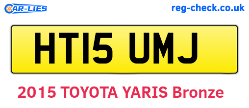 HT15UMJ are the vehicle registration plates.
