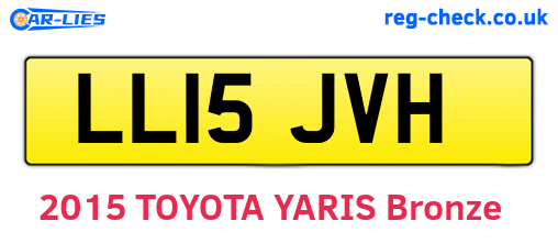 LL15JVH are the vehicle registration plates.
