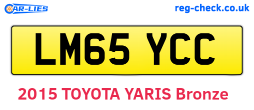 LM65YCC are the vehicle registration plates.