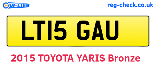 LT15GAU are the vehicle registration plates.