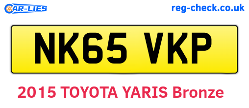 NK65VKP are the vehicle registration plates.