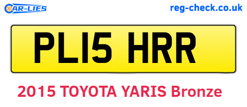 PL15HRR are the vehicle registration plates.