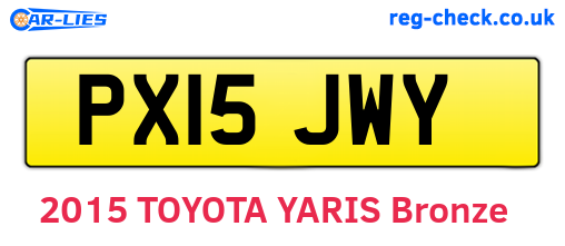 PX15JWY are the vehicle registration plates.