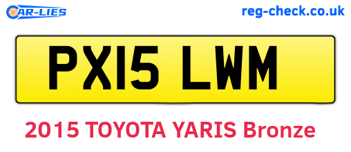 PX15LWM are the vehicle registration plates.