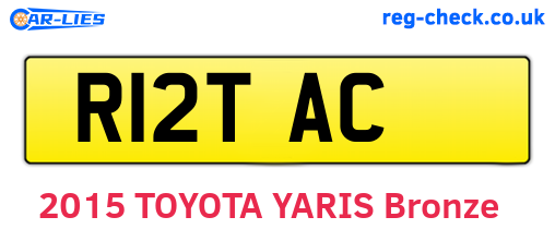 R12TAC are the vehicle registration plates.