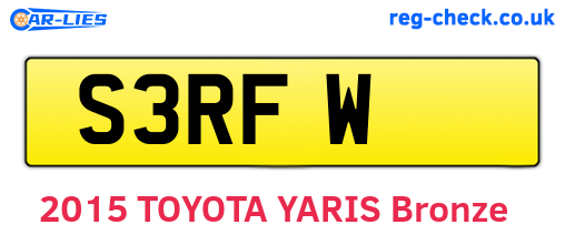 S3RFW are the vehicle registration plates.