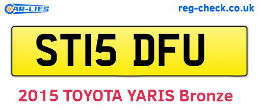 ST15DFU are the vehicle registration plates.