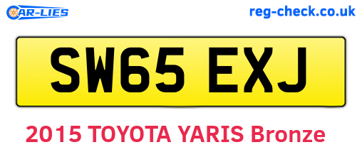 SW65EXJ are the vehicle registration plates.