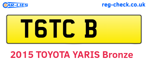 T6TCB are the vehicle registration plates.