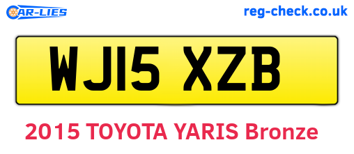 WJ15XZB are the vehicle registration plates.