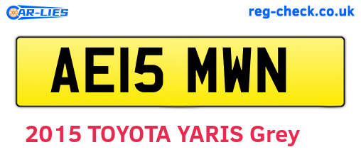 AE15MWN are the vehicle registration plates.