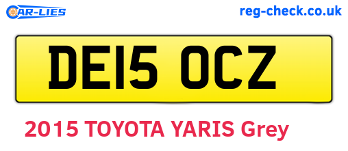 DE15OCZ are the vehicle registration plates.