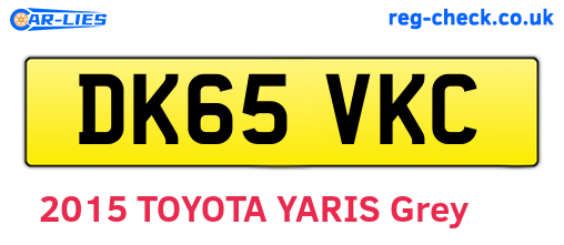 DK65VKC are the vehicle registration plates.