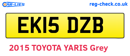 EK15DZB are the vehicle registration plates.