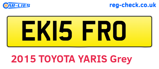 EK15FRO are the vehicle registration plates.