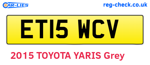 ET15WCV are the vehicle registration plates.