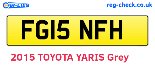 FG15NFH are the vehicle registration plates.