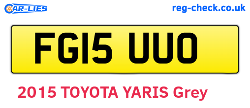 FG15UUO are the vehicle registration plates.