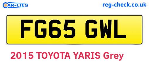 FG65GWL are the vehicle registration plates.