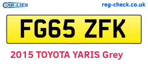 FG65ZFK are the vehicle registration plates.