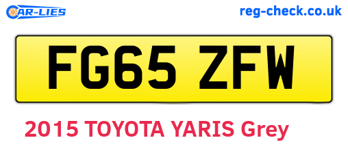 FG65ZFW are the vehicle registration plates.