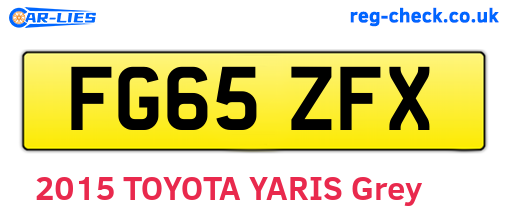FG65ZFX are the vehicle registration plates.