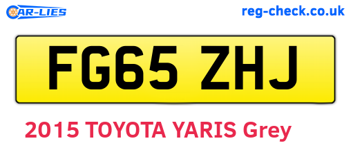 FG65ZHJ are the vehicle registration plates.