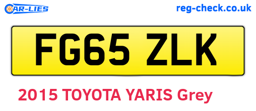 FG65ZLK are the vehicle registration plates.
