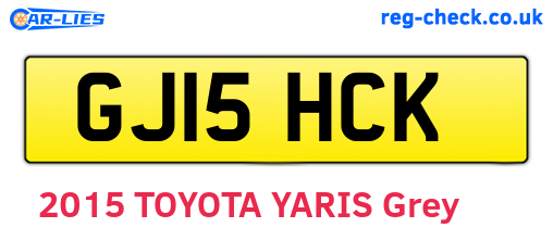 GJ15HCK are the vehicle registration plates.