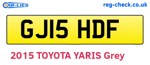 GJ15HDF are the vehicle registration plates.