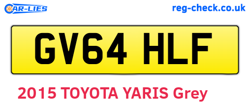 GV64HLF are the vehicle registration plates.