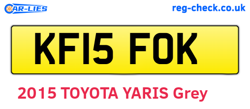 KF15FOK are the vehicle registration plates.