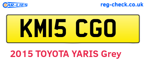 KM15CGO are the vehicle registration plates.