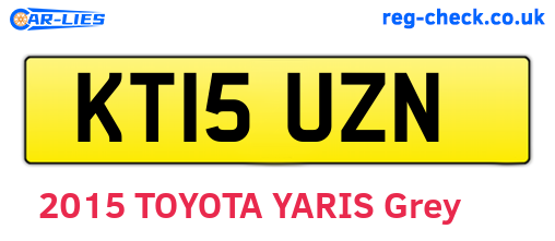 KT15UZN are the vehicle registration plates.