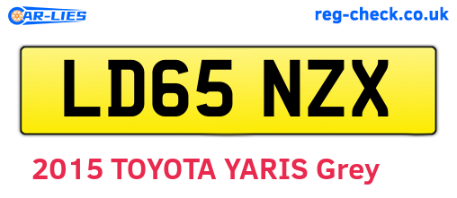 LD65NZX are the vehicle registration plates.