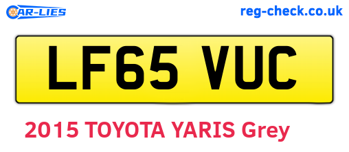 LF65VUC are the vehicle registration plates.