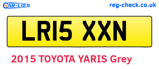 LR15XXN are the vehicle registration plates.