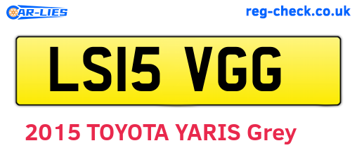 LS15VGG are the vehicle registration plates.
