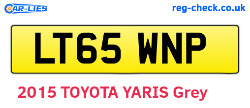 LT65WNP are the vehicle registration plates.