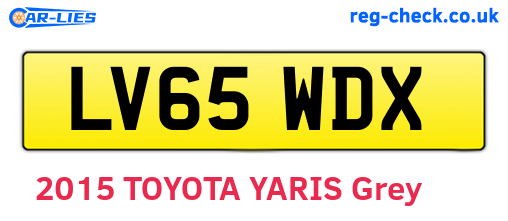 LV65WDX are the vehicle registration plates.