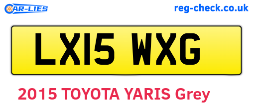 LX15WXG are the vehicle registration plates.