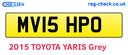 MV15HPO are the vehicle registration plates.