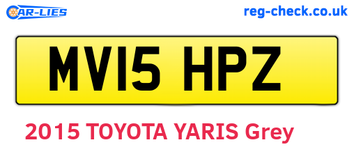 MV15HPZ are the vehicle registration plates.
