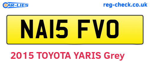 NA15FVO are the vehicle registration plates.