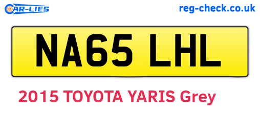 NA65LHL are the vehicle registration plates.