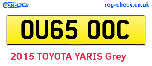 OU65OOC are the vehicle registration plates.