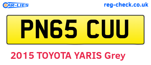 PN65CUU are the vehicle registration plates.